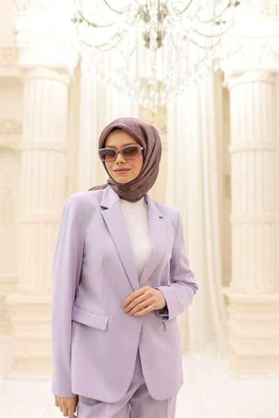 Silk Home Desenli Shiny Eşarp - 8647 - Puslu Pembe