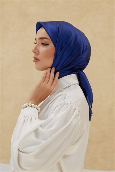 Silk Home Desenli Shiny Eşarp - 8647 - Saks