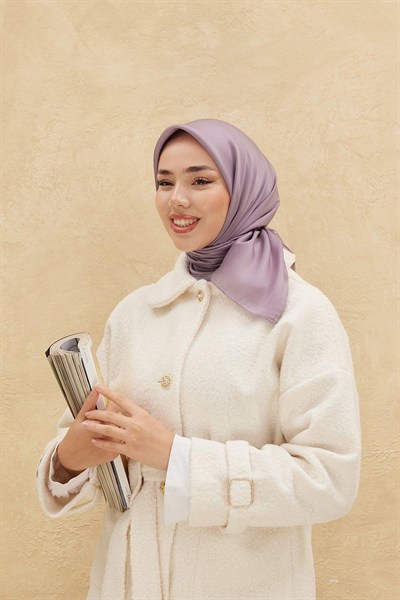 Silk Home Düz Shiny Eşarp - Erguvan