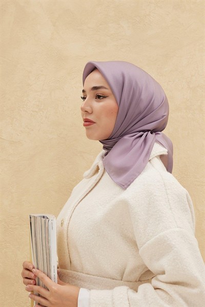 Silk Home Düz Shiny Eşarp - Erguvan