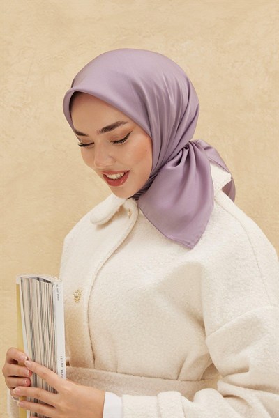 Silk Home Düz Shiny Eşarp - Erguvan