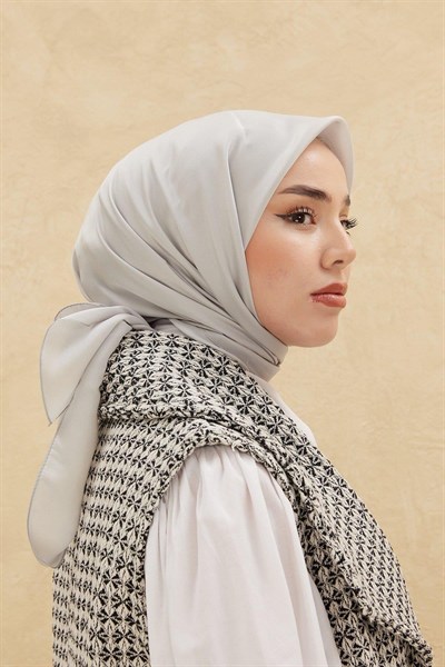Silk Home Düz Shiny Eşarp - Gümüş
