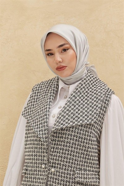 Silk Home Düz Shiny Eşarp - Gümüş