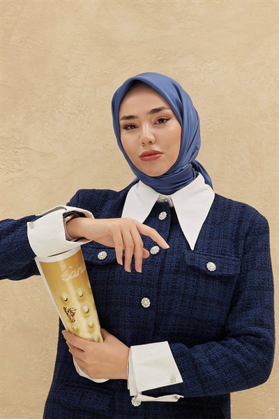 Silk Home Düz Shiny Eşarp - İndigo