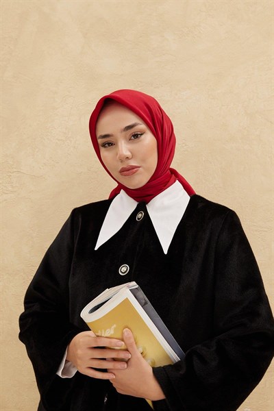 Silk Home Düz Shiny Eşarp - Kırmızı