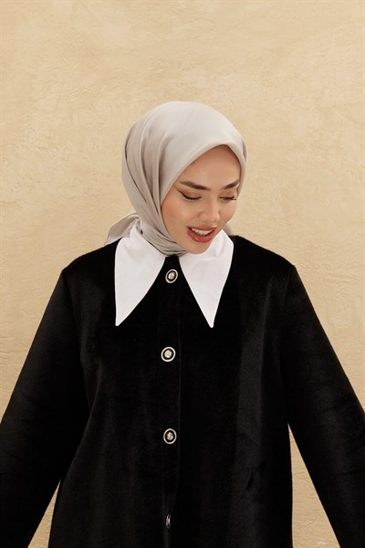 Silk Home Düz Shiny Eşarp - Koyu Krem