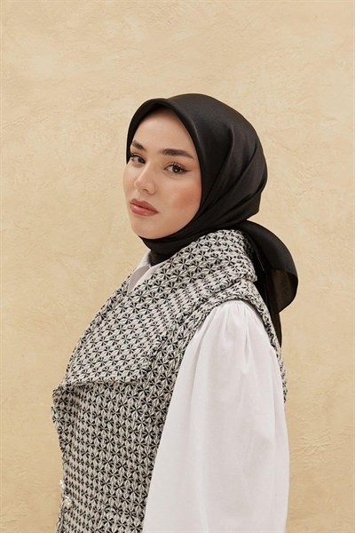 Silk Home Düz Shiny Eşarp - Siyah