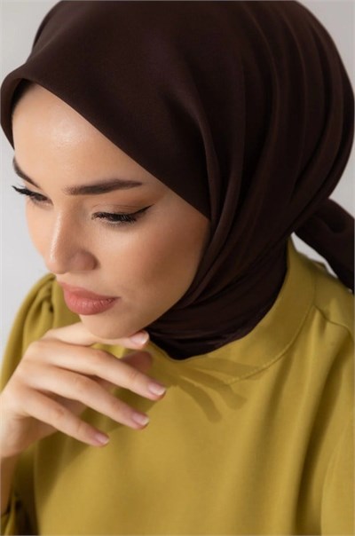 Silk Home Düz Twill Eşarp - Acı Kahve