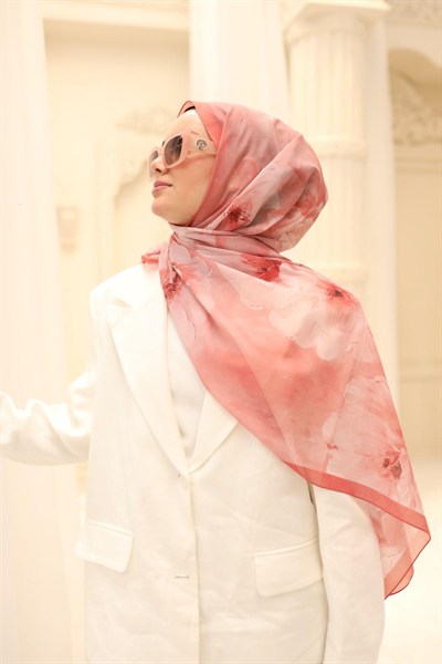 Silk Home Nariya Şal - 90006 - Mercan
