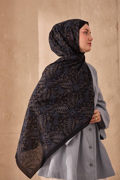 Silk Home Nariya Şal - 90009 - Siyah İndigo