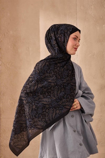 Silk Home Nariya Şal - 90009 - Siyah İndigo