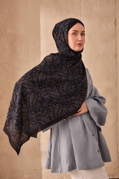 Silk Home Nariya Şal - 90009 - Siyah İndigo