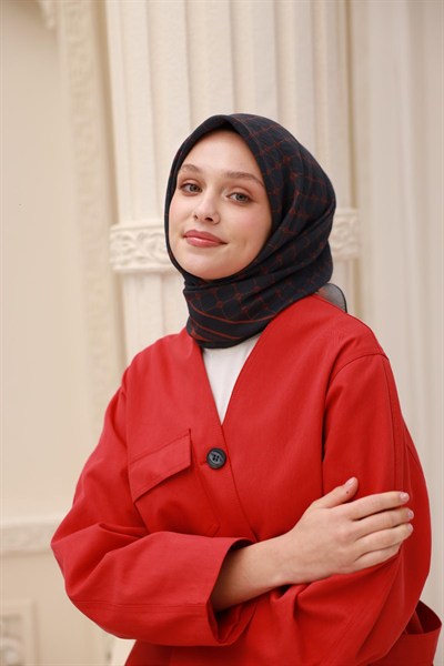 Silk Home Olinda Eşarp - 48004 - Antrasit Kiremit