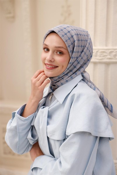 Silk Home Olinda Eşarp - 48004 - Gri Mavi