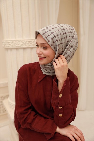 Silk Home Olinda Eşarp - 48004 - Gri Mürdüm