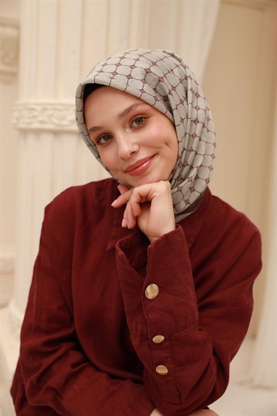 Silk Home Olinda Eşarp - 48004 - Gri Mürdüm