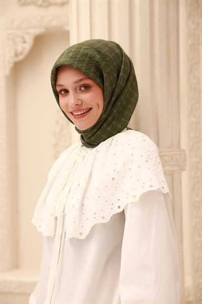 Silk Home Olinda Eşarp - 48004 - Yeşil Gri