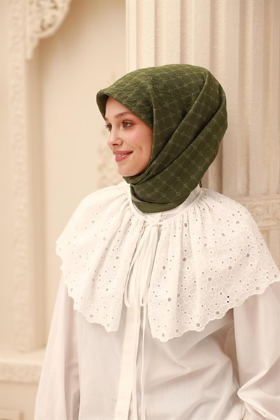 Silk Home Olinda Eşarp - 48004 - Yeşil Gri