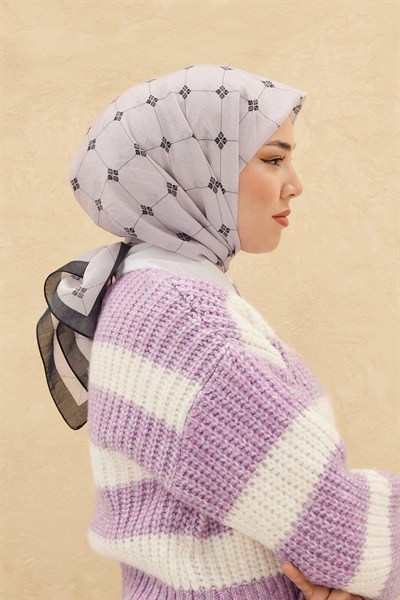 Silk Home Olinda Eşarp - Açık Lila Lacivert