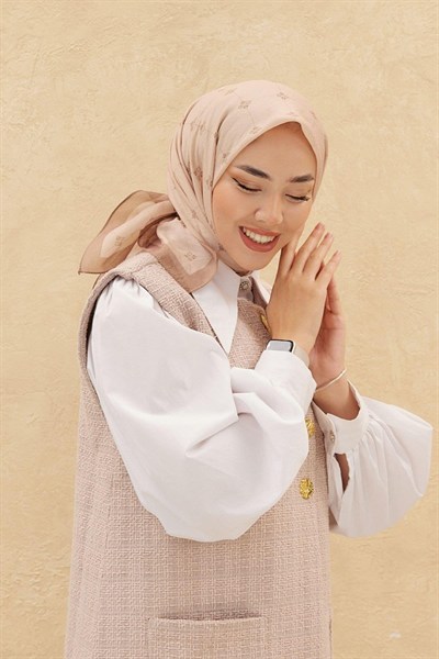 Silk Home Olinda Eşarp - Koyu Bej