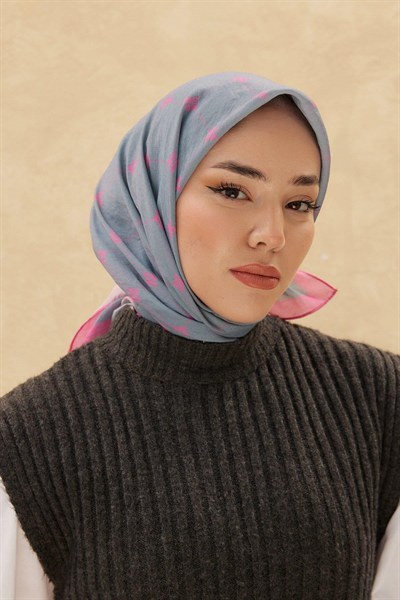 Silk Home Olinda Eşarp - Metalik Mavi Fuşya