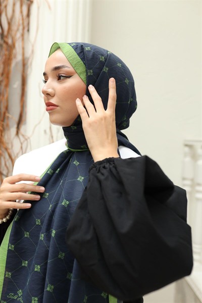 Silk Home Olinda Şal - 49003 - Lacivert Yeşil
