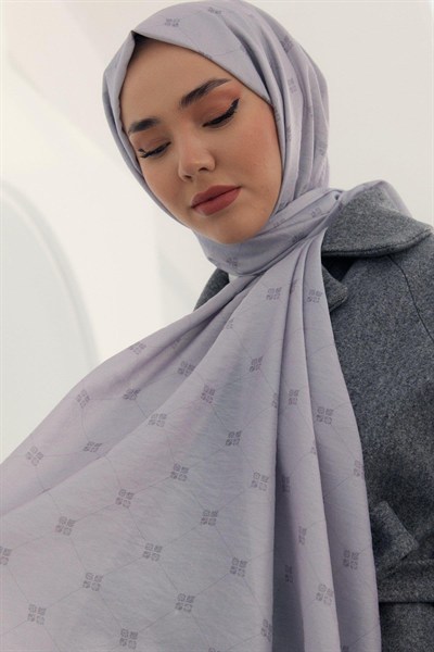Silk Home Olinda Şal - 49003 - Lila Gümüş