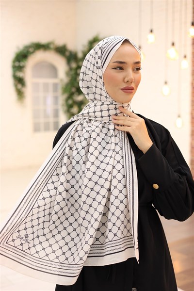 Silk Home Olinda Şal - 49005 - 03 Siyah Beyaz