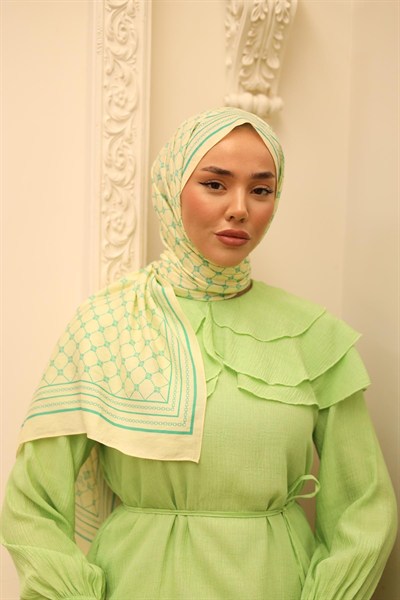 Silk Home Olinda Şal - 49005 - 13 Sarı Biskay Yeşili