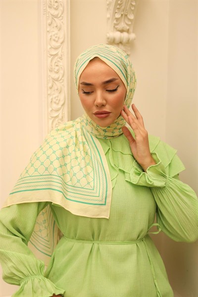 Silk Home Olinda Şal - 49005 - 13 Sarı Biskay Yeşili