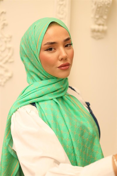 Silk Home Olinda Şal - 49005 - 16 Yeşil Portakal
