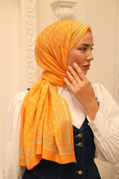 Silk Home Olinda Şal - 49005 - 20 Turuncu Turkuaz