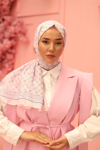 Silk Home Olinda Şal - 49005 - 25 Pembe Mavi