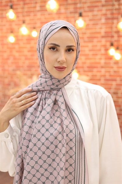Silk Home Olinda Şal - 49005 - 27 Gül Kurusu Antrasit