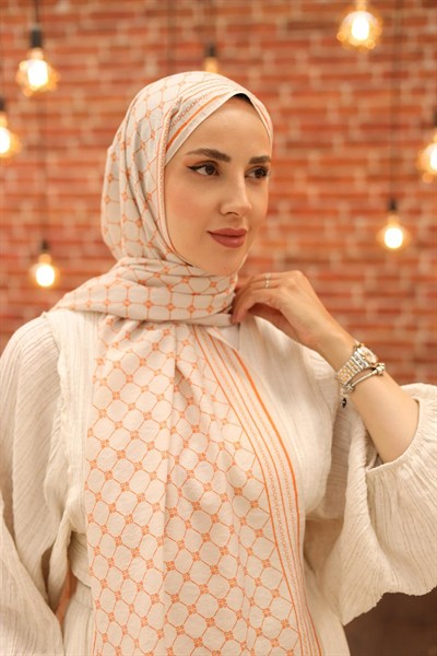 Silk Home Olinda Şal - 49005 - 32 Taş Turuncu