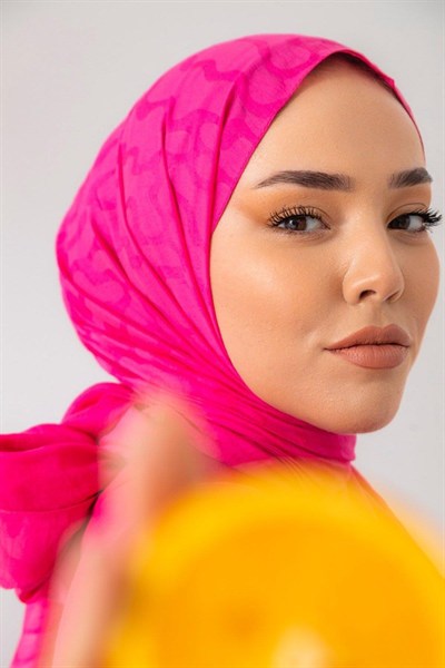 Silk Home Olinda Şal - Dalga Desenli - Fuşya