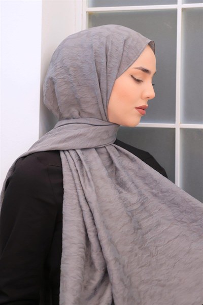 Silk Home Olinda Şal - Dalga Desenli - Gri