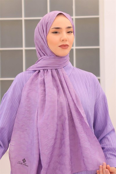 Silk Home Olinda Şal - Dalga Desenli - Lavanta