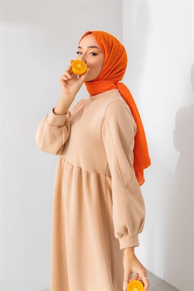 Silk Home Olinda Şal - Dalga Desenli - Turuncu