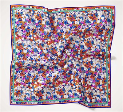 Silk Home Soft Eşarp - 1070 - Mavi Turuncu