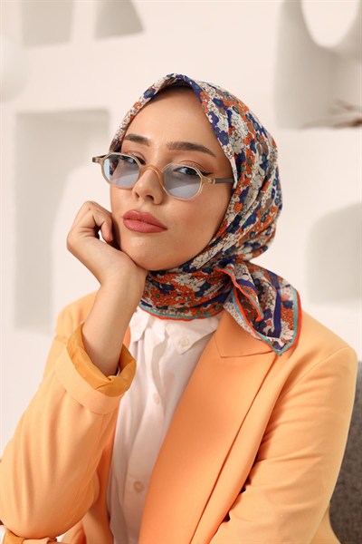 Silk Home Soft Eşarp - 1070 - Turuncu Saks