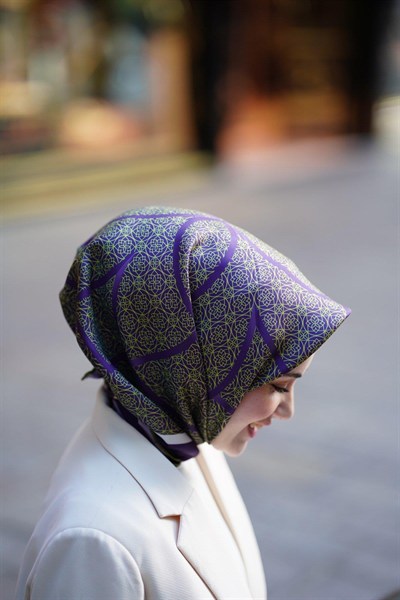 Silk Home Twill İpek Eşarp - 11388-18 Mor