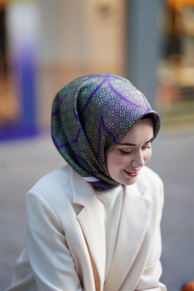 Silk Home Twill İpek Eşarp - 11388-18 Mor
