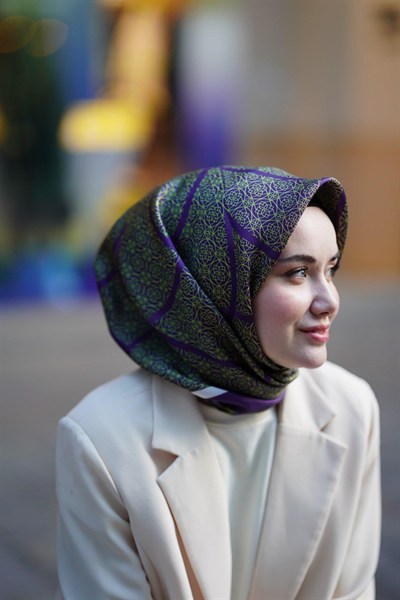 Silk Home Twill İpek Eşarp - 11388-18 Mor