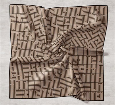 Silk Home Twill İpek Eşarp - 11390-04 Vizon