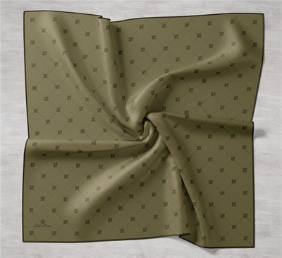 Silk Home Twill İpek Eşarp - 11392-27 Haki Yeşil