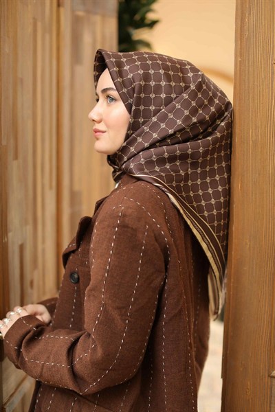 Silk Home Twill İpek Eşarp - 11393-03 Kahve