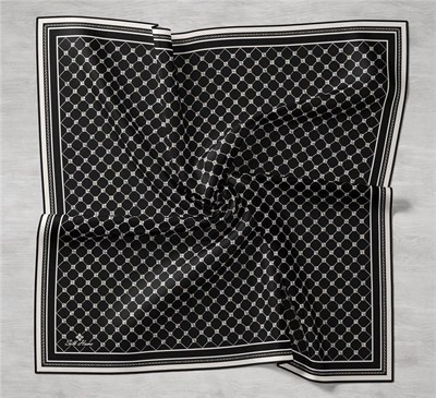 Silk Home Twill İpek Eşarp - 11393-21 Siyah Krem