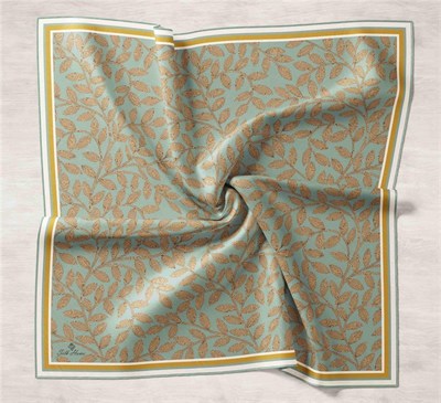 Silk Home Twill İpek Eşarp - 11397-29 Çağla Safran
