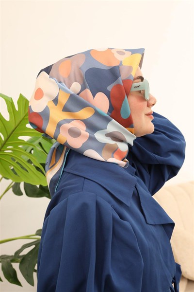 Silk Home Twill İpek Eşarp - 11410-38 İndigo